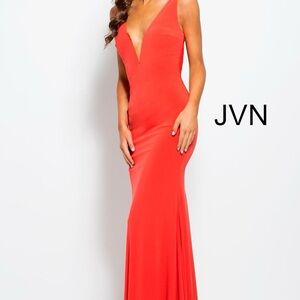 JVN Vibrant Red Prom Dress